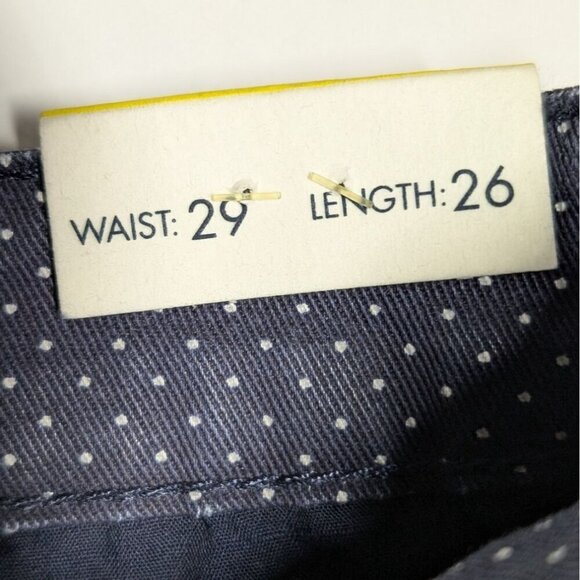 Liu Jo Pants Milano Cropped Polka Dot Whimsy Navy Blue/White Size 29 NWT - Picture 4 of 12